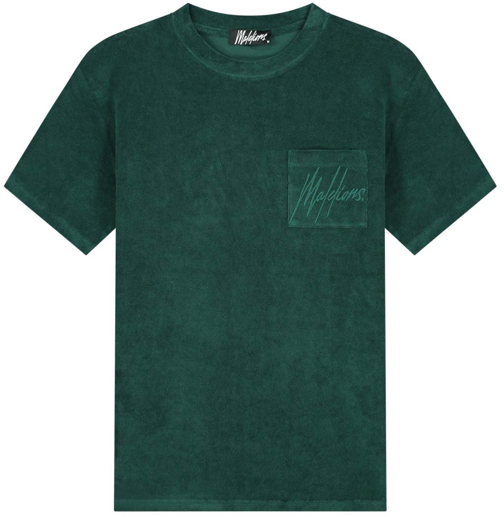 Malelions Malelions Men Signature Towelling T-Shirt Groen