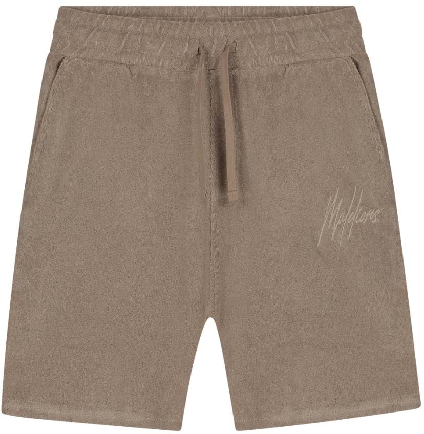 Malelions Malelions Men Signature Towelling Shorts Taupe