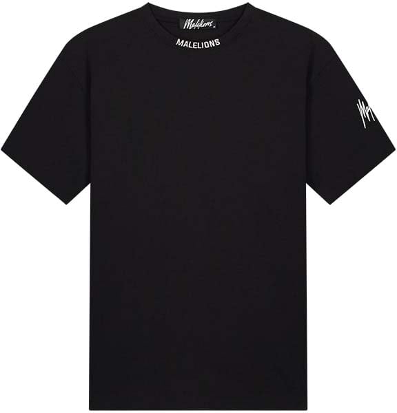 Malelions Malelions Men Collar T-Shirt Zwart