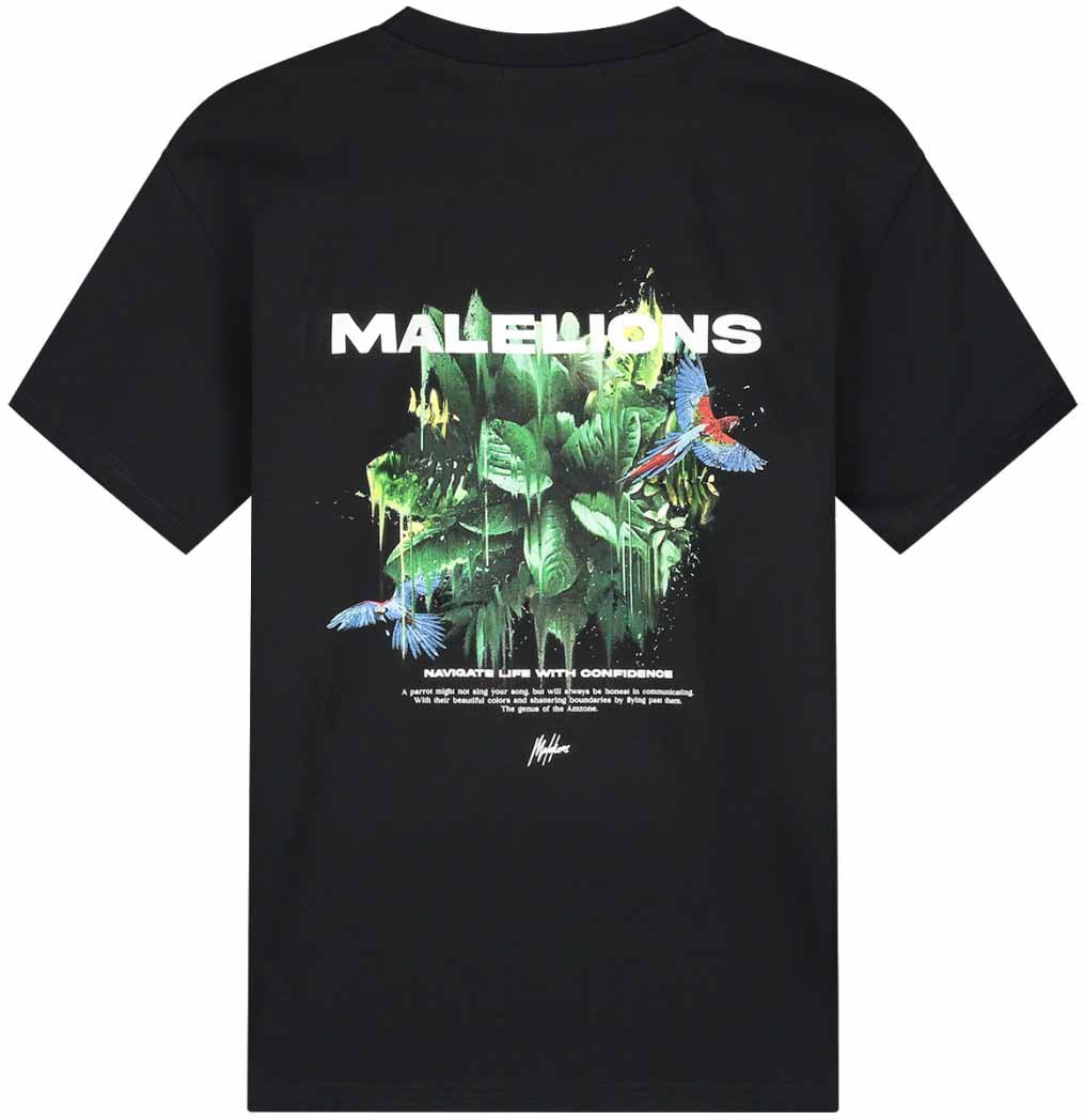 Malelions Malelions Men Parrot T-Shirt Zwart