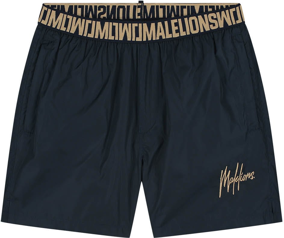 Malelions Malelions Men Venetian Swim Shorts Blauw