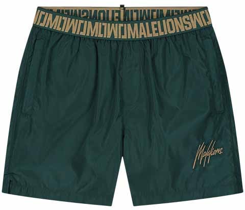 Malelions Malelions Men Venetian Swim Shorts Groen