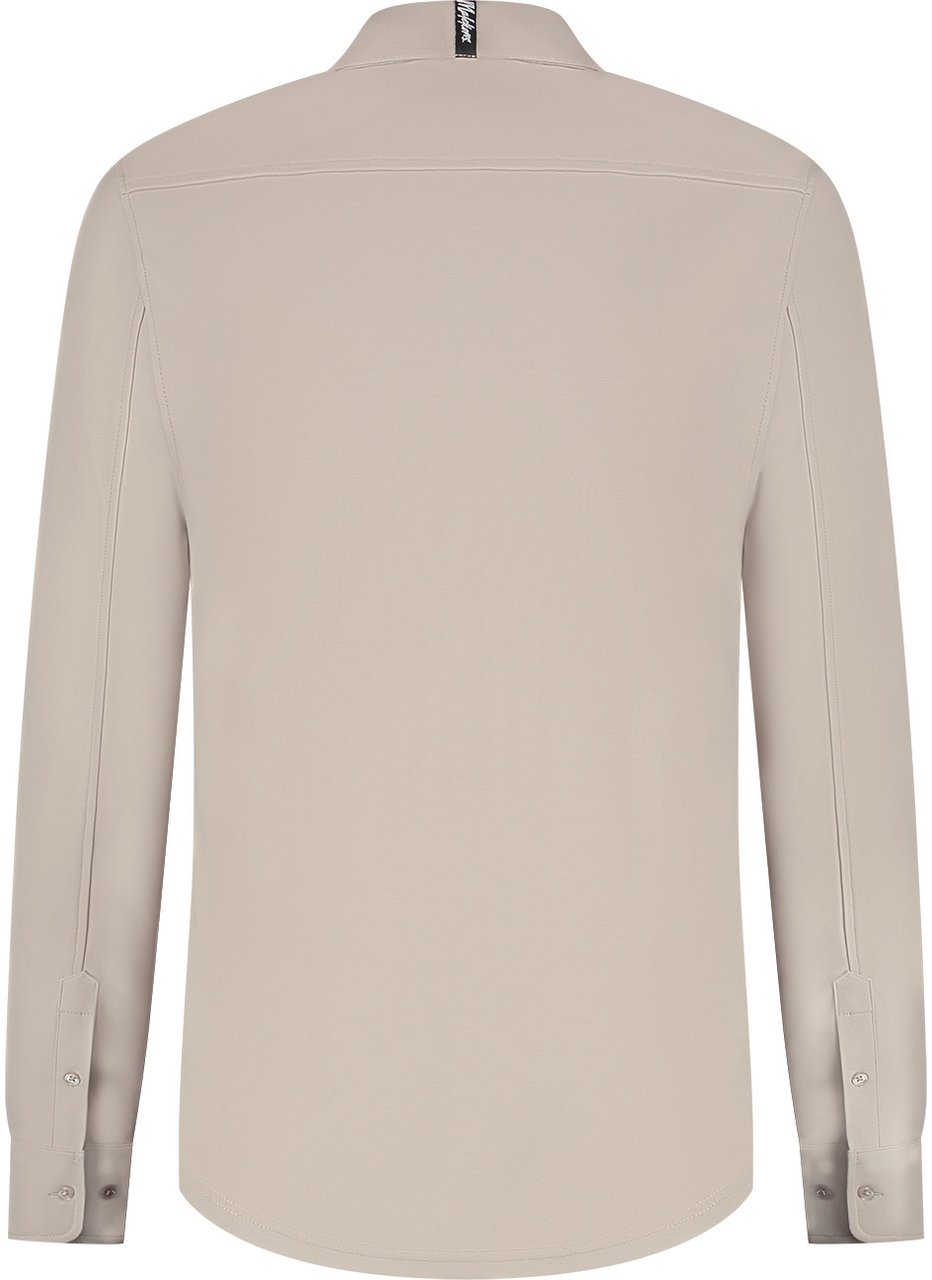 Malelions Malelions Men Stretch Shirt Taupe