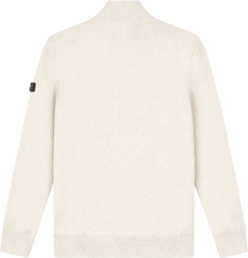 Malelions Malelions Men Knitted Quarter Zip Taupe