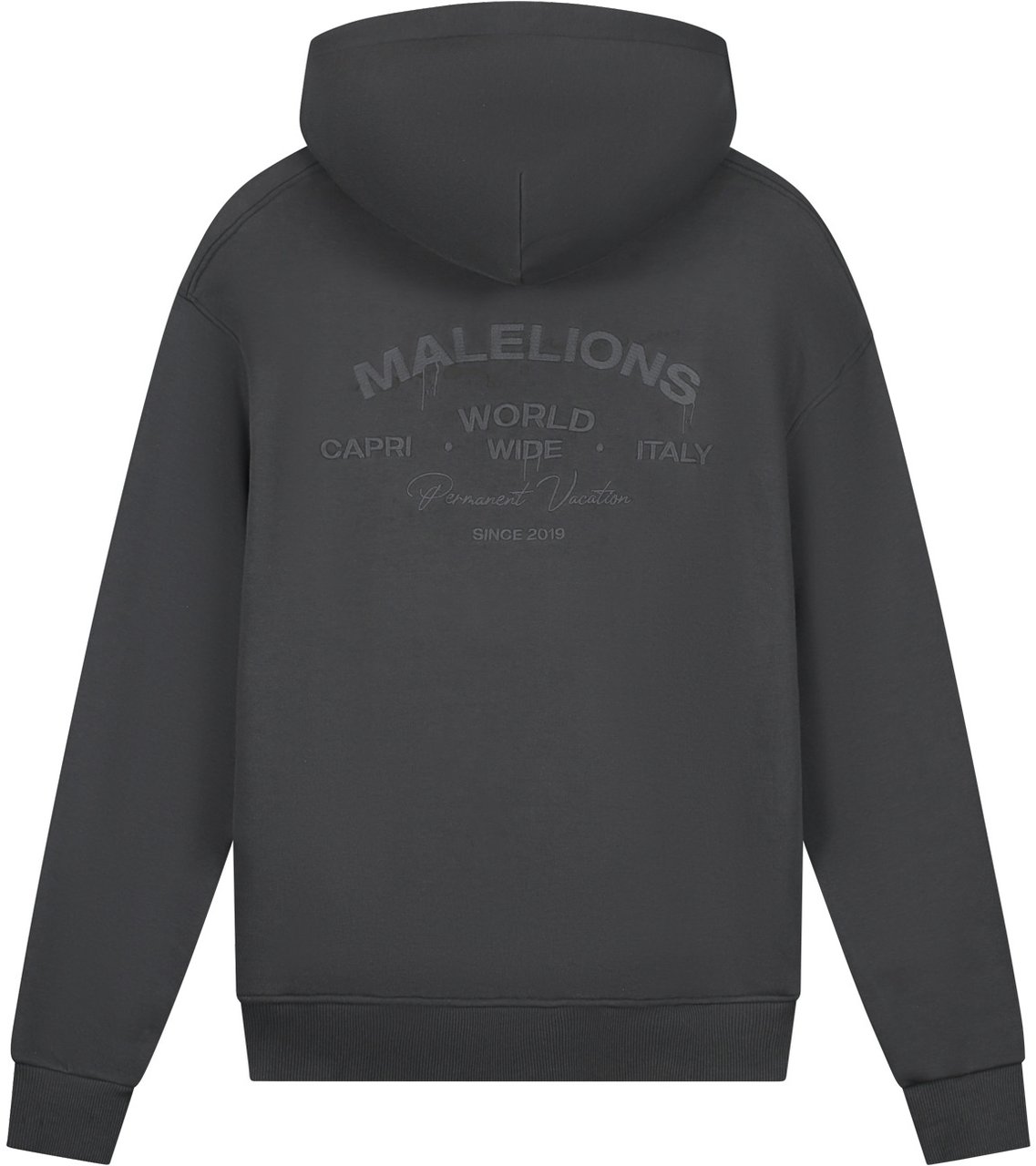 Malelions Malelions Men Permanent Vacation Zip Hoodie Grijs