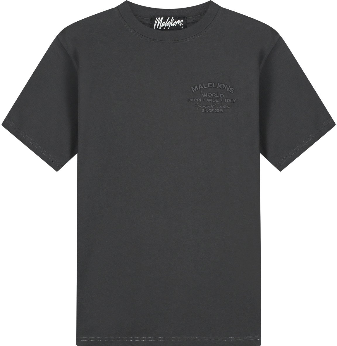 Malelions Malelions Men Permanent Vacation T-Shirt Grijs