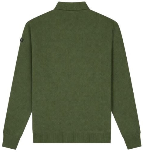 Malelions Malelions Men Knitted Zip Cardigan Groen