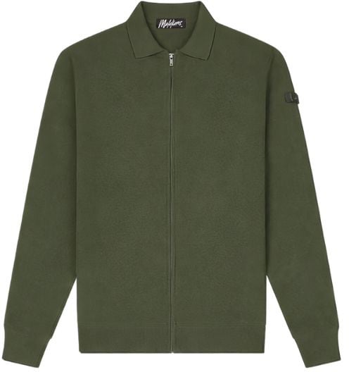 Malelions Malelions Men Knitted Zip Cardigan Groen