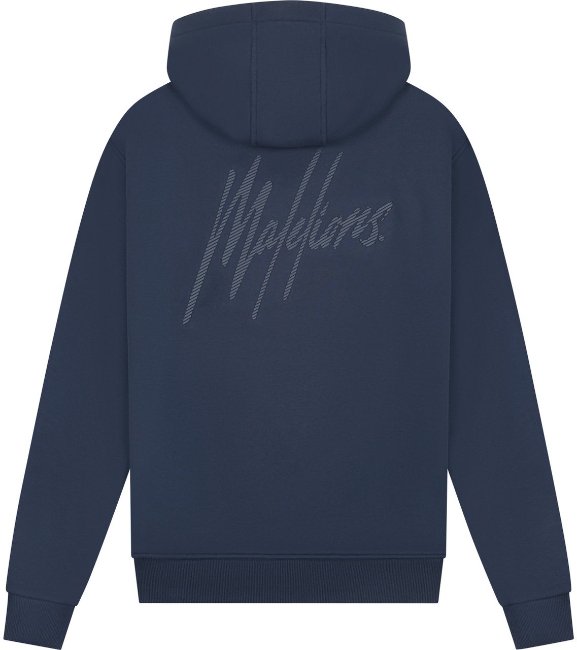 Malelions Malelions Men Striped Signature Hoodie Blauw