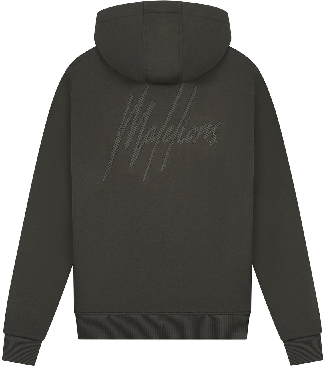 Malelions Malelions Men Striped Signature Hoodie Groen