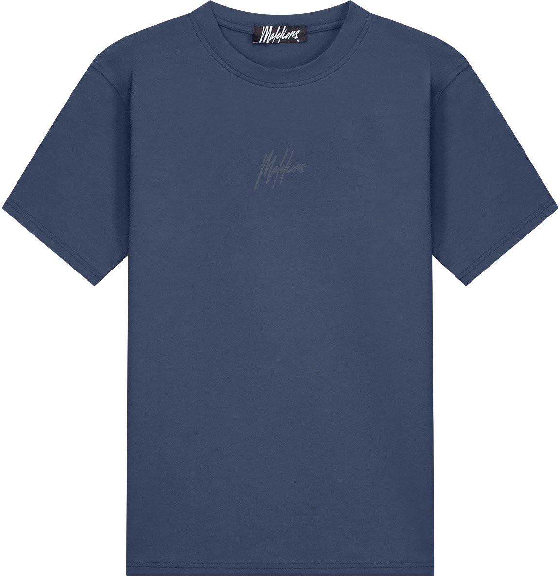 Malelions Malelions Men Striped Signature T-Shirt Blauw
