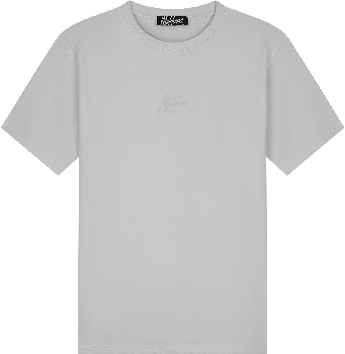 Malelions Malelions Men Striped Signature T-Shirt Grijs