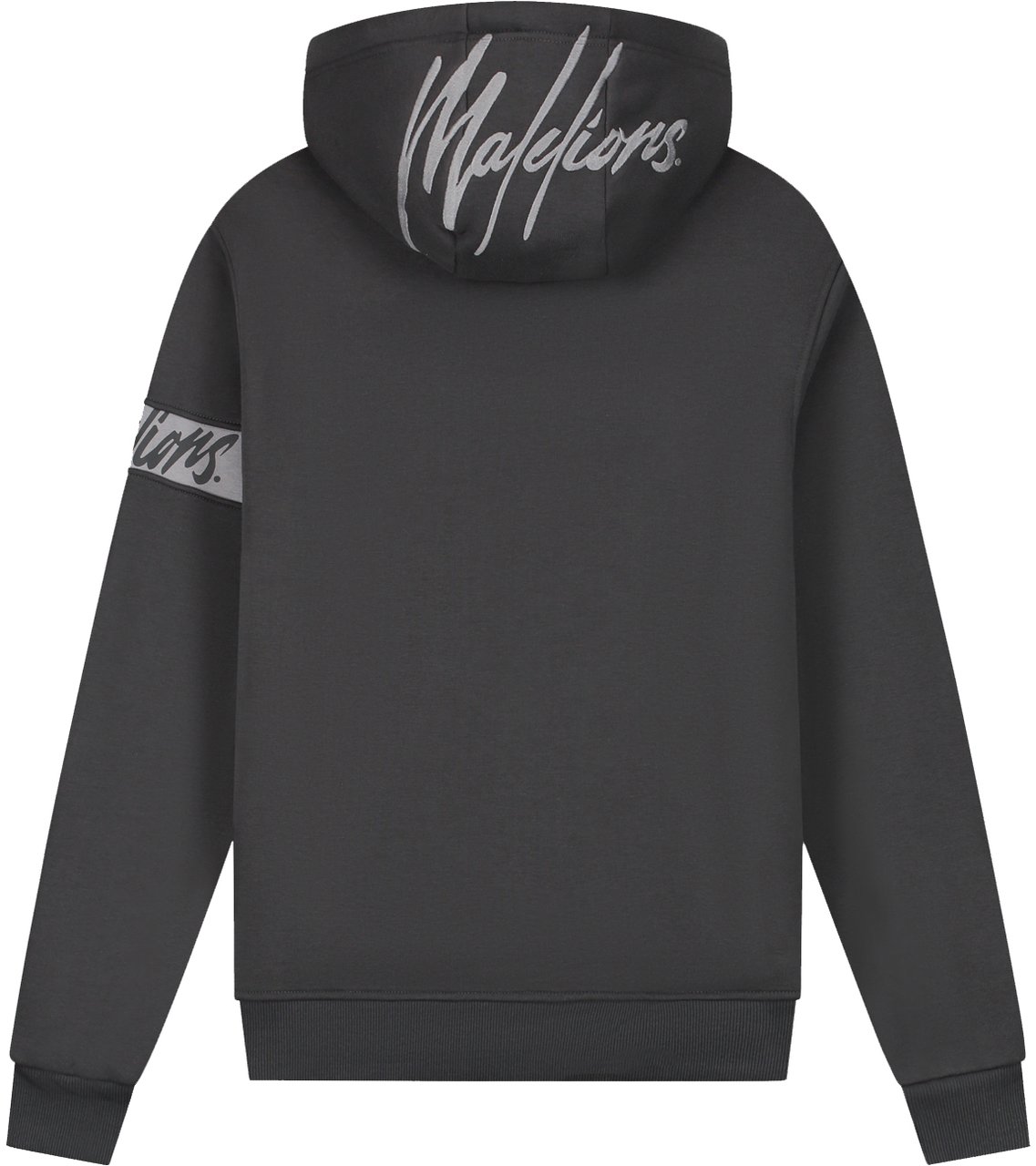 Malelions Malelions Men Captain Zip Hoodie Grijs