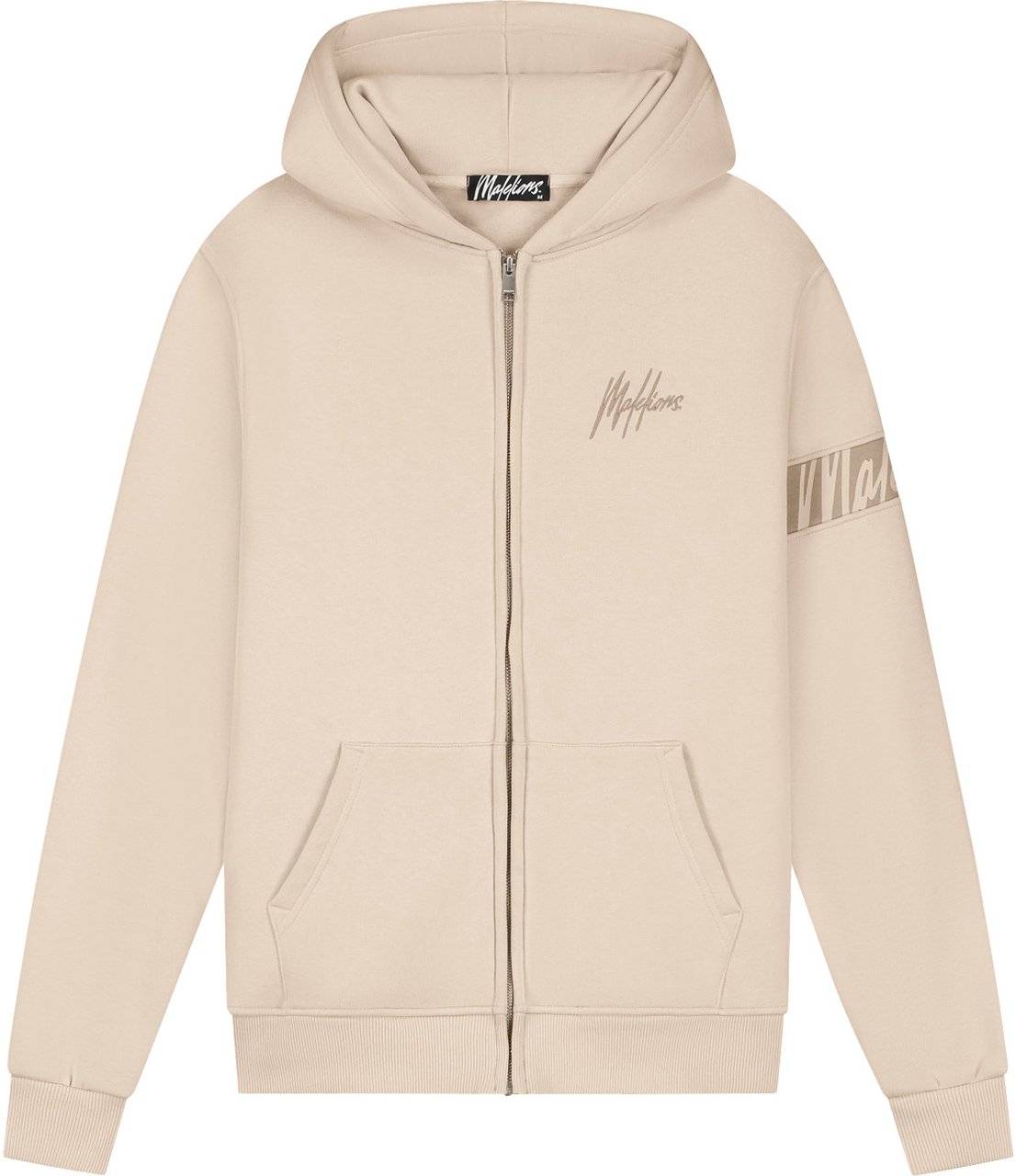 Malelions Malelions Men Captain Zip Hoodie Taupe