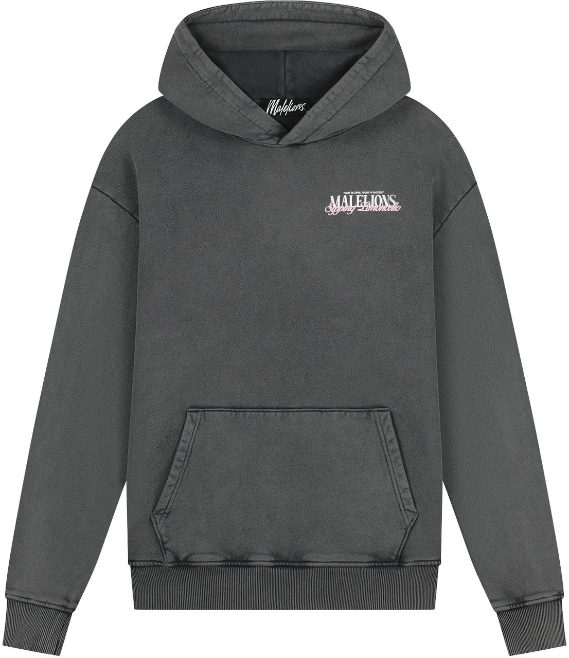 Malelions Malelions Men Sipping Limoncello Hoodie Grijs