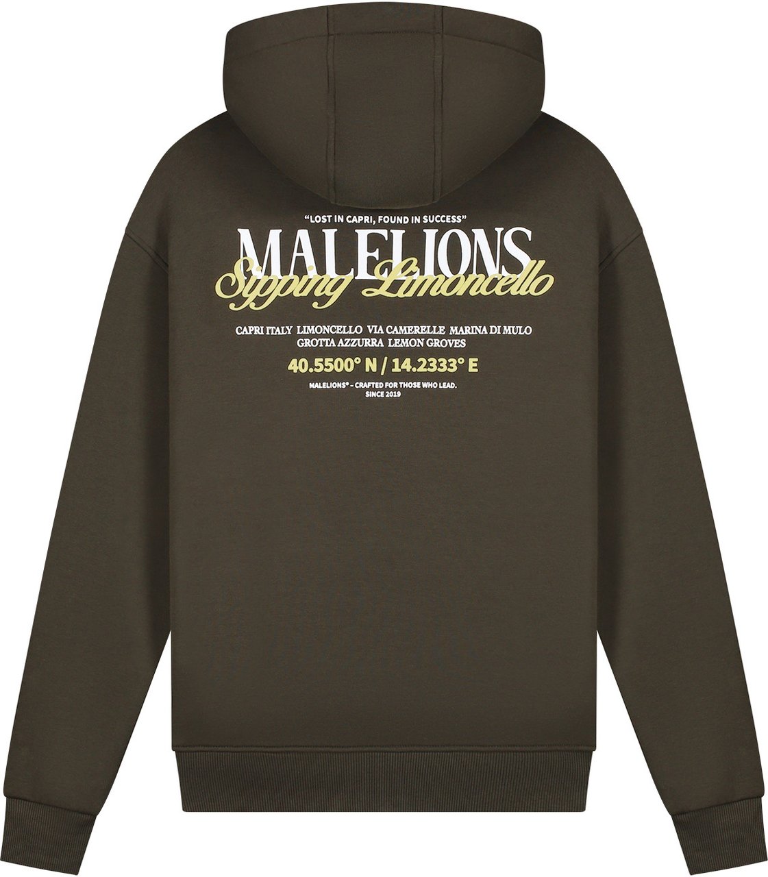 Malelions Malelions Men Sipping Limoncello Hoodie Groen