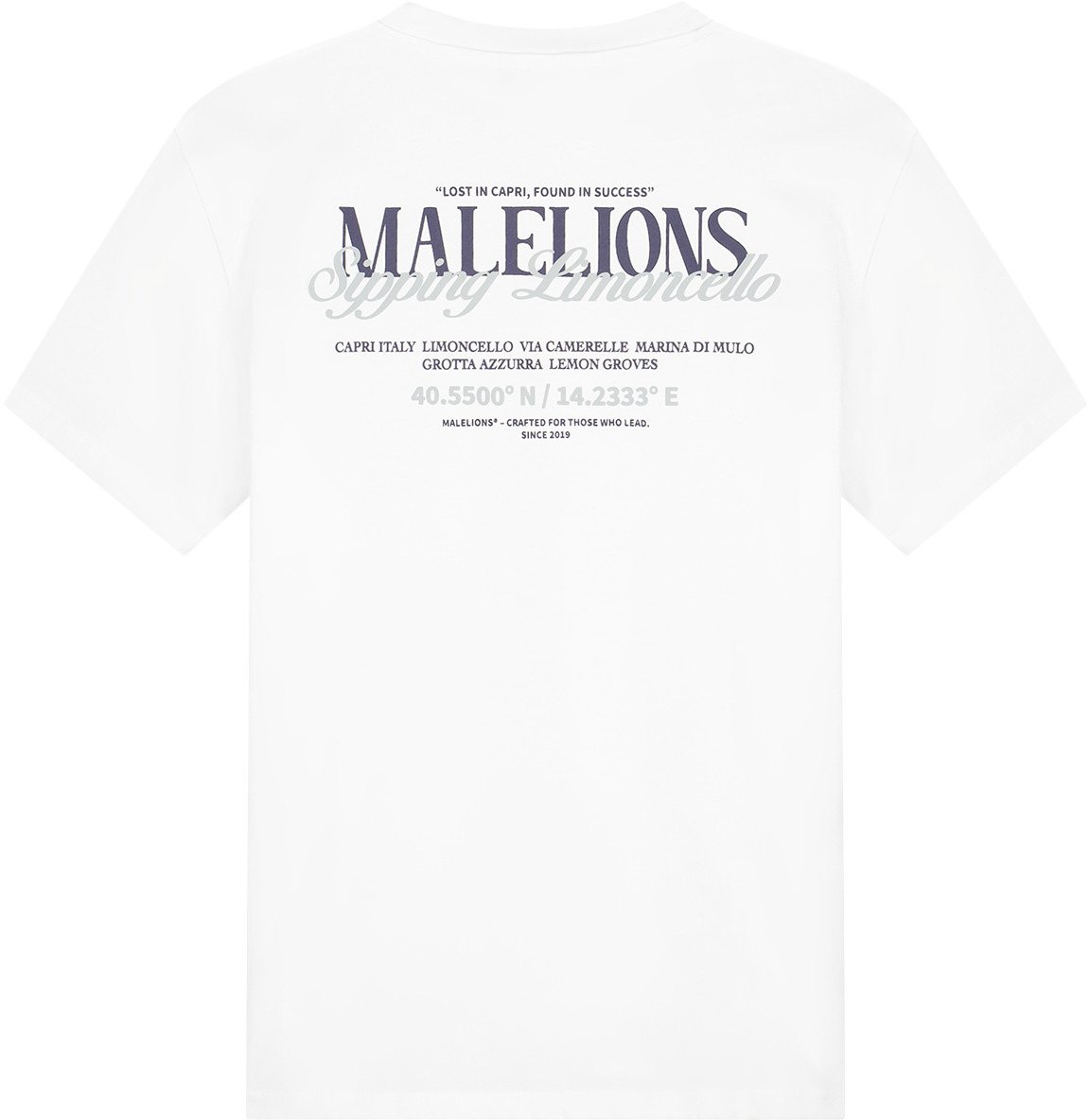 Malelions Malelions Men Sipping Limoncello T-Shirt Wit