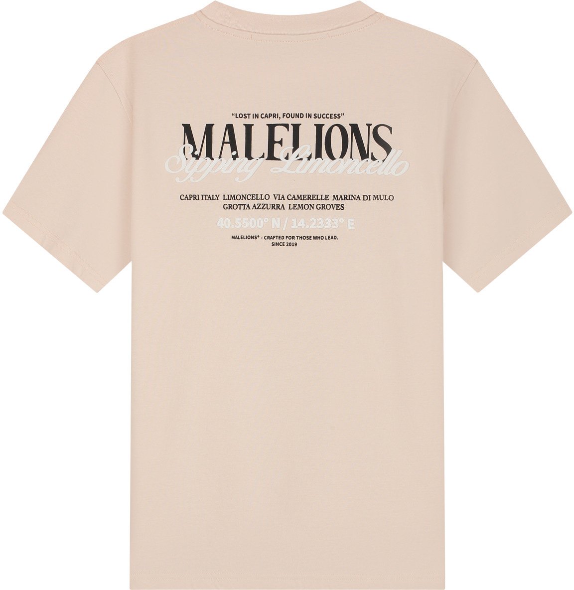 Malelions Malelions Men Sipping Limoncello T-Shirt Roze