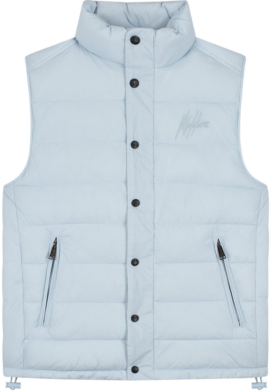 Malelions Malelions Men Placket Padded Vest Grijs