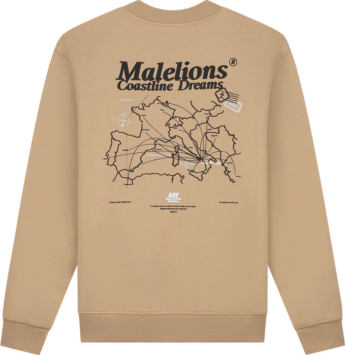 Malelions Malelions Men Coastline Sweater Beige