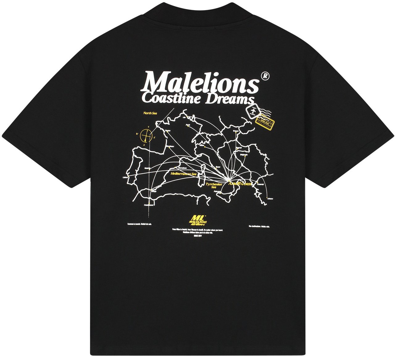Malelions Malelions Men Coastline T-Shirt Zwart