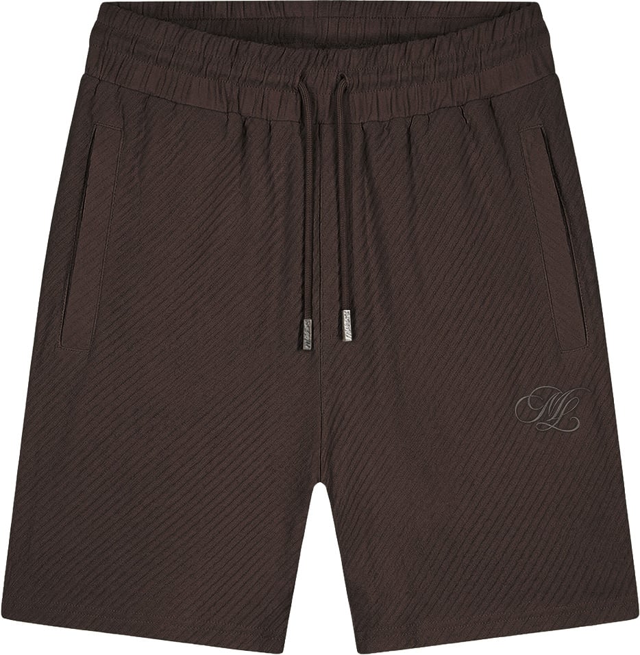 Malelions Malelions Men Diagonal Seersucker Shorts Bruin