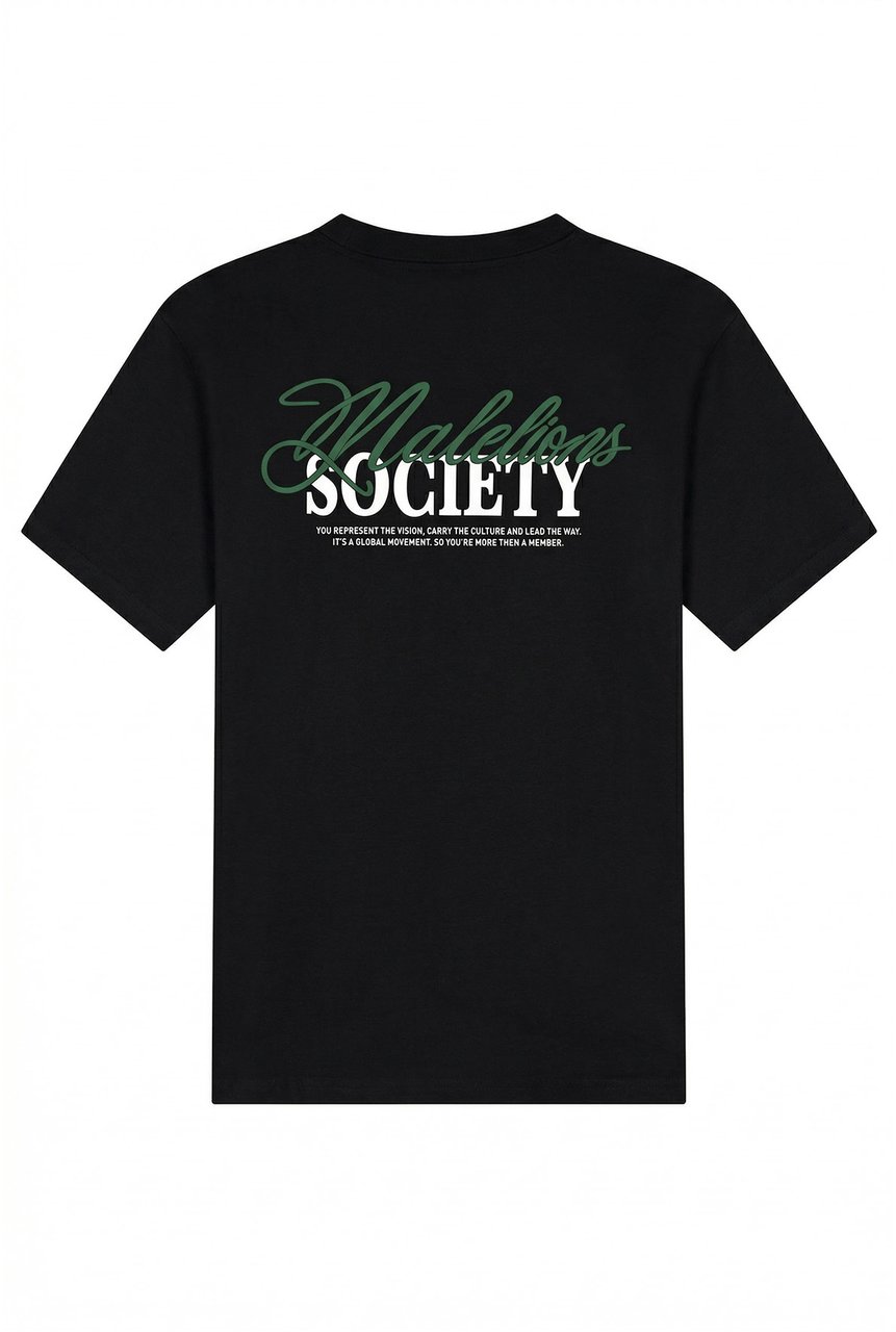 Malelions Malelions Men Society T-Shirt Zwart