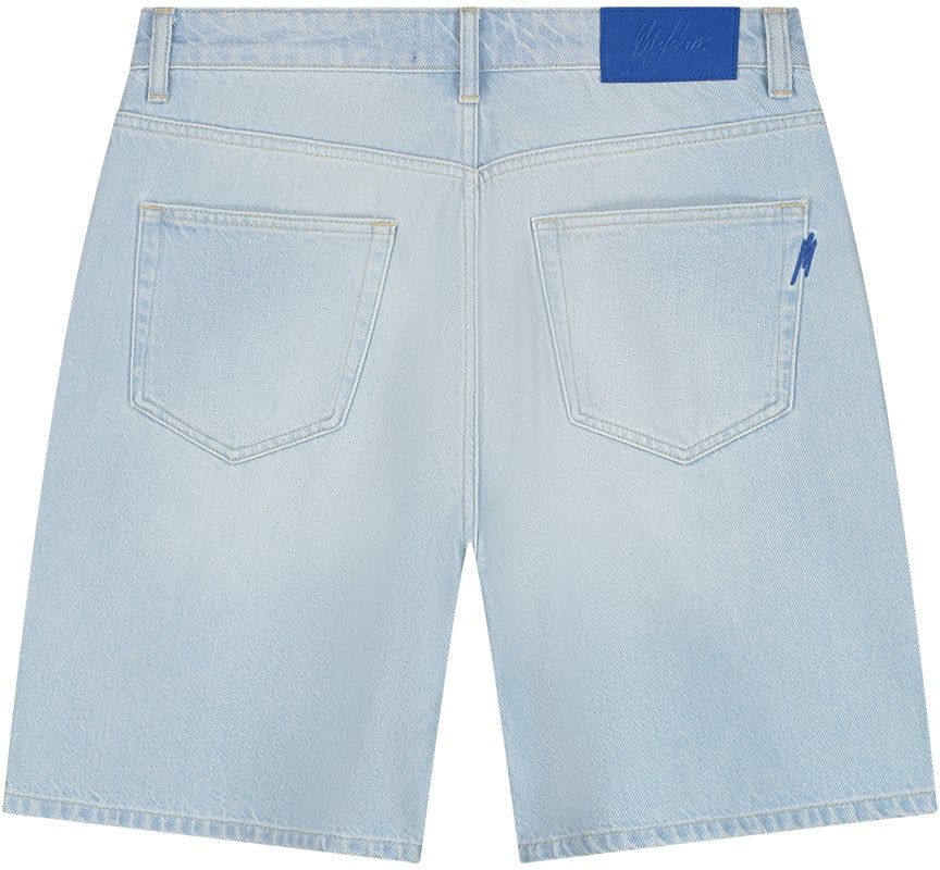 Malelions Malelions Men Straight Fit Denim Shorts Blauw