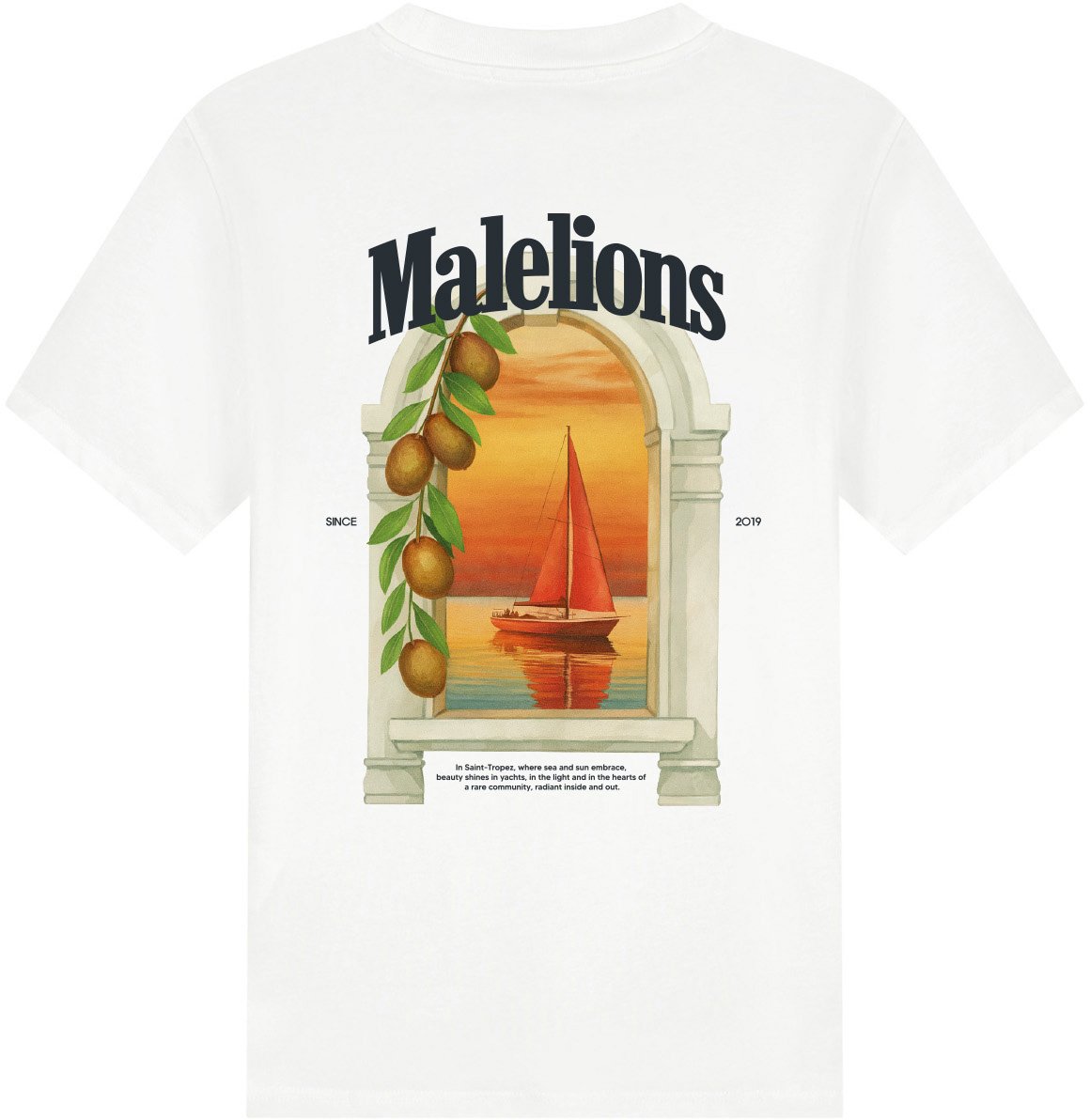 Malelions Malelions Men Yacht Window T-Shirt Wit