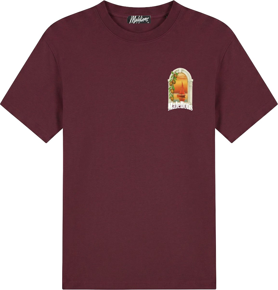 Malelions Malelions Men Yacht Window T-Shirt Rood