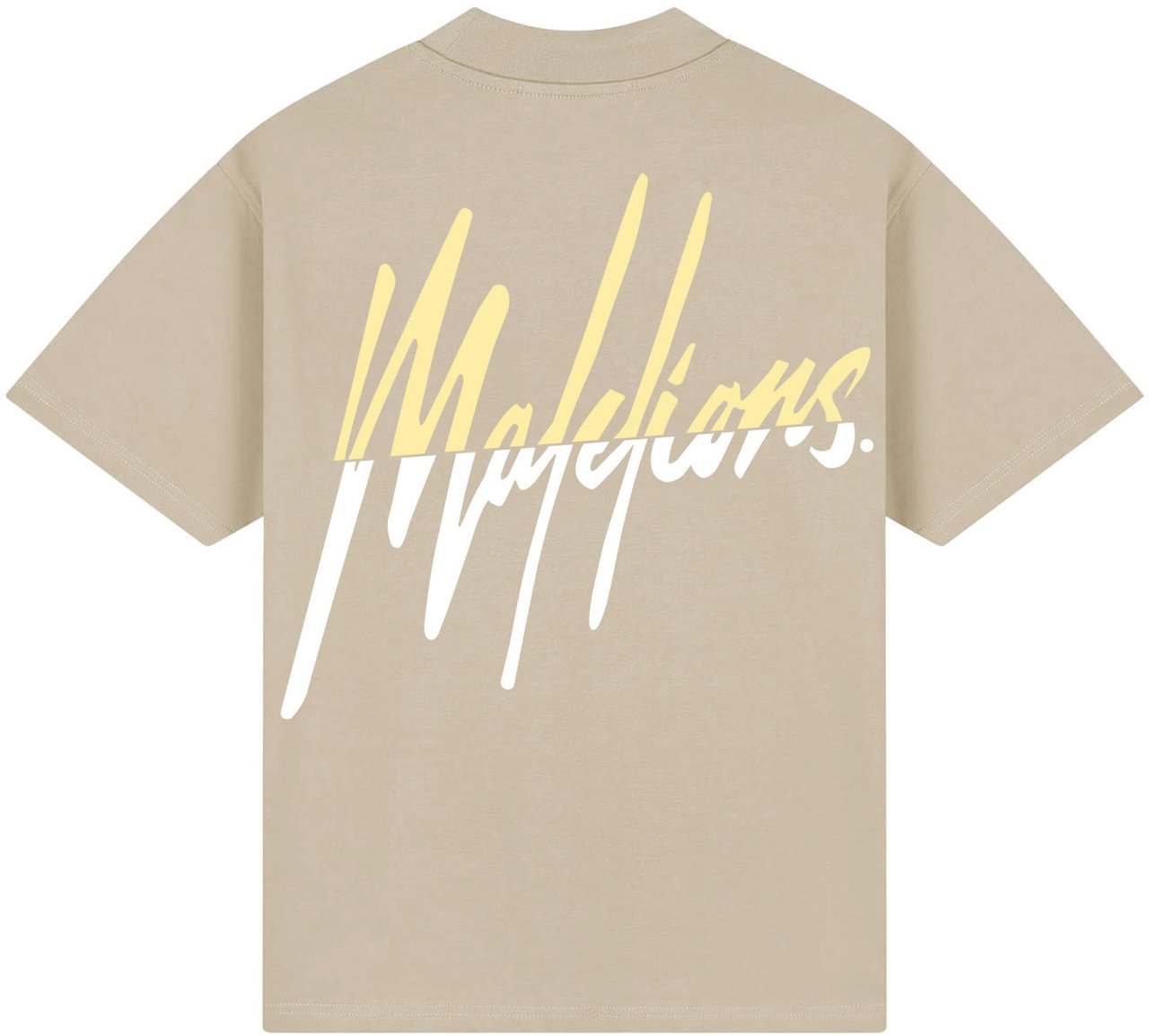 Malelions Malelions Men Split T-Shirt Taupe