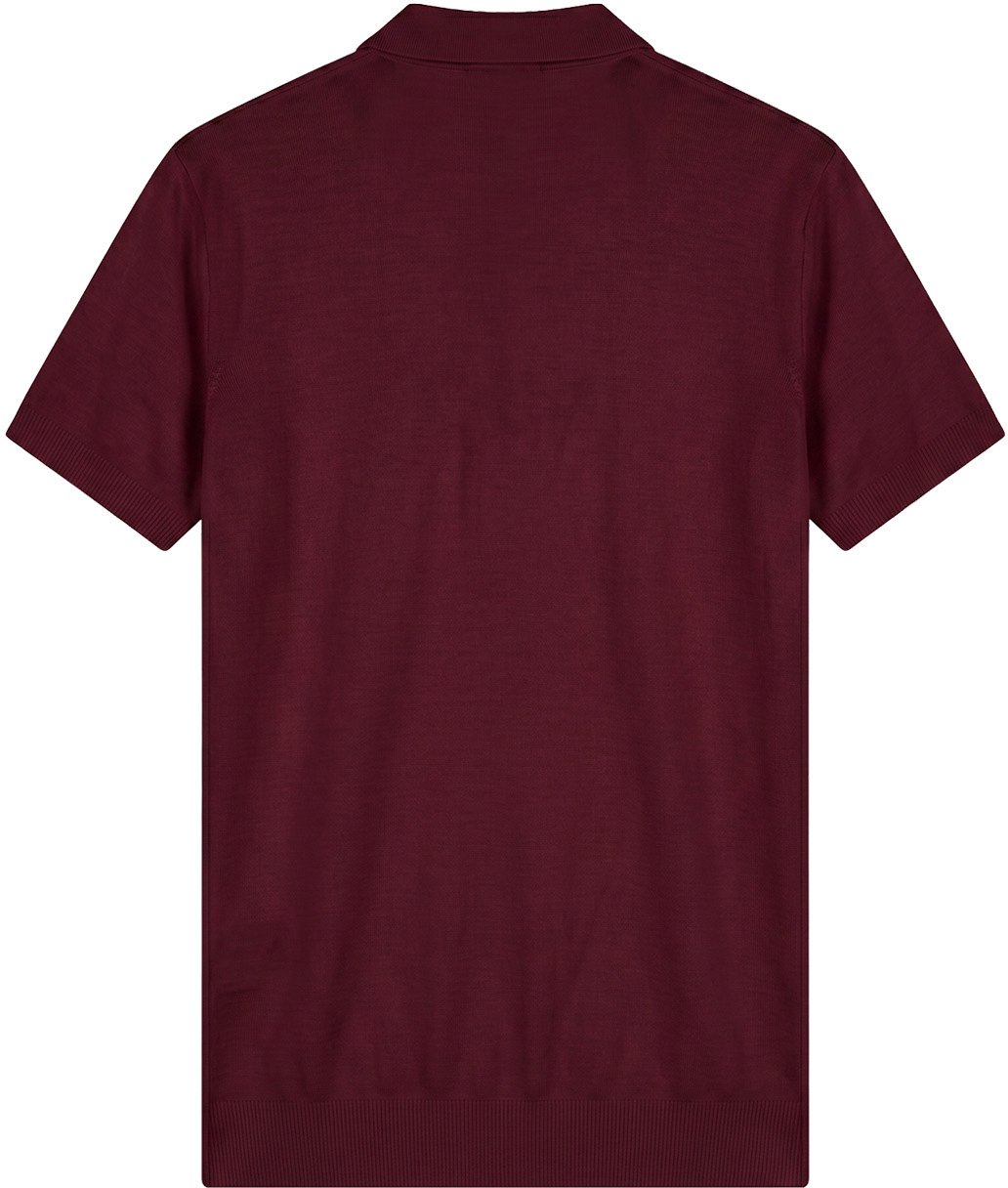 Malelions Men Knitted Zip Polo Rood
