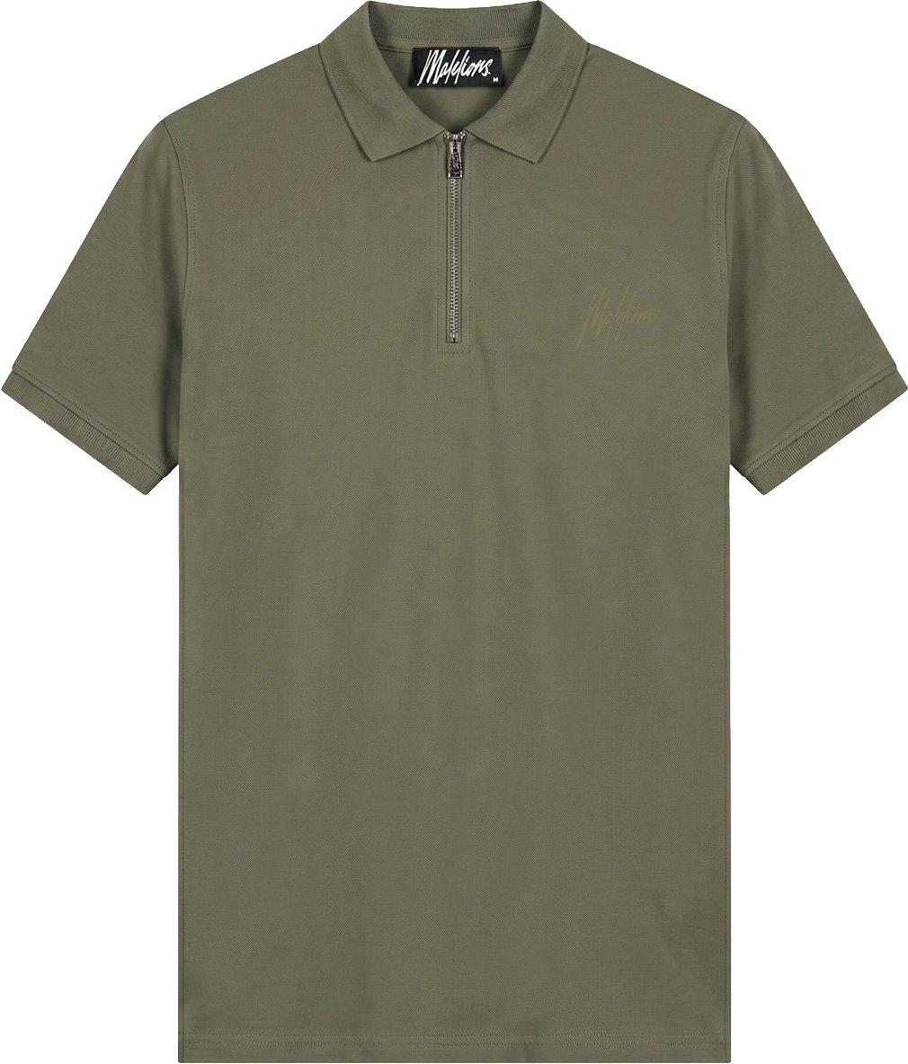 Malelions Men Pique Zip Polo Divers