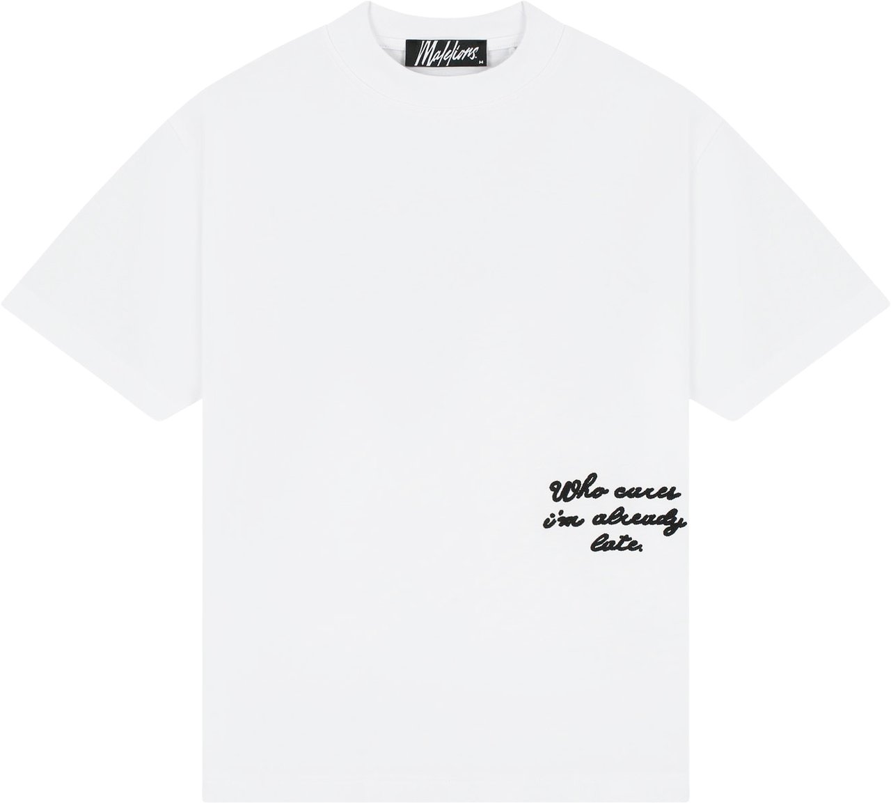 Malelions Men Already Late T-Shirt Wit