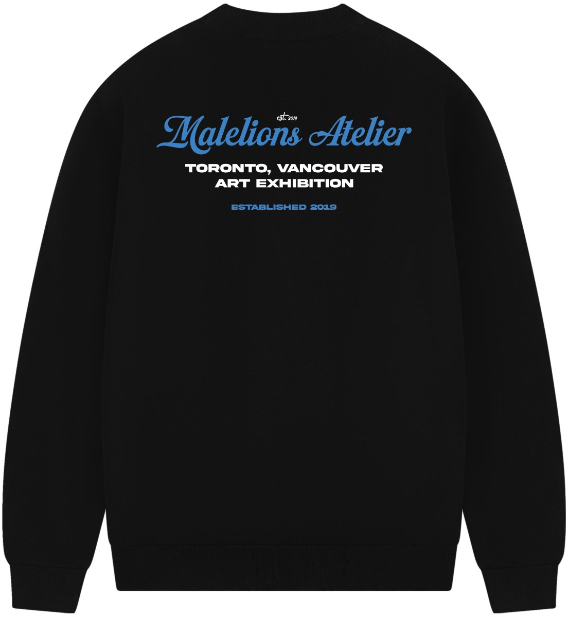 Malelions Men University Sweater Zwart