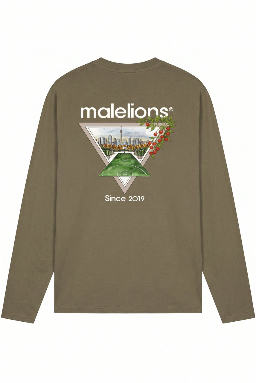 Malelions Men Athletic Garden Longsleeve T-Shirt Grijs