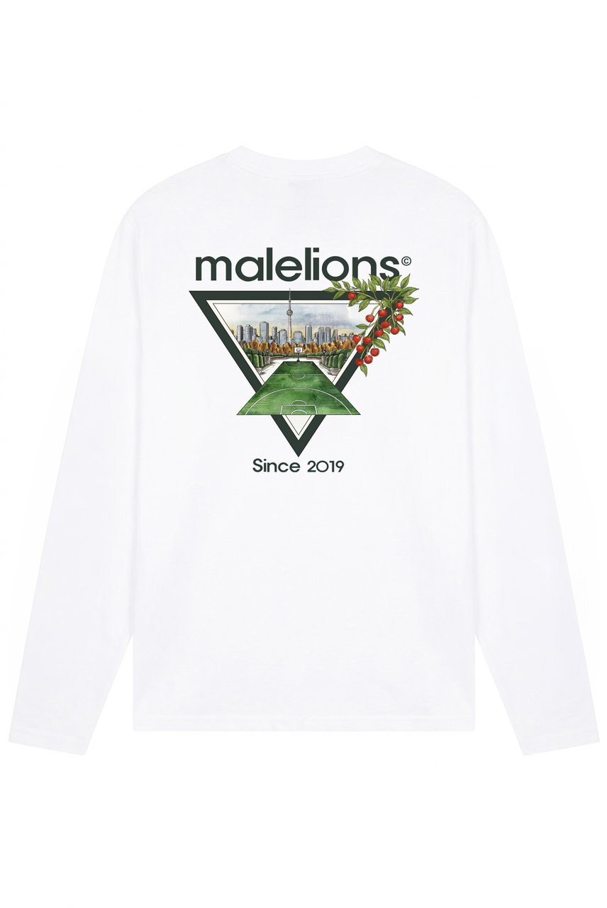 Malelions Men Athletic Garden Longsleeve T-Shirt Wit