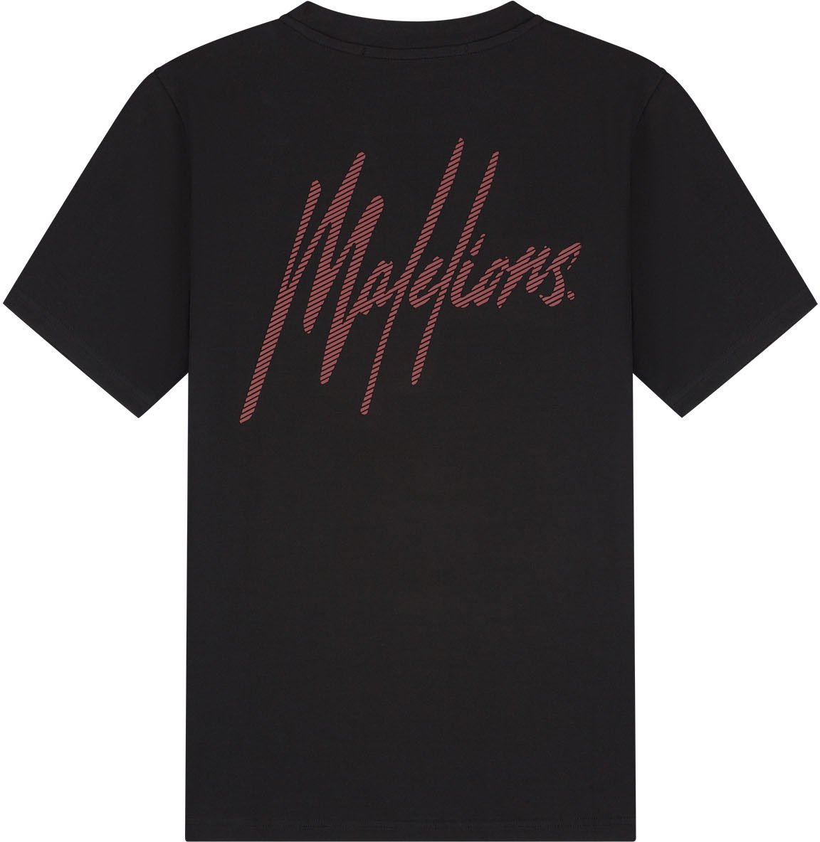 Malelions Men Striped Signature T-Shirt Zwart