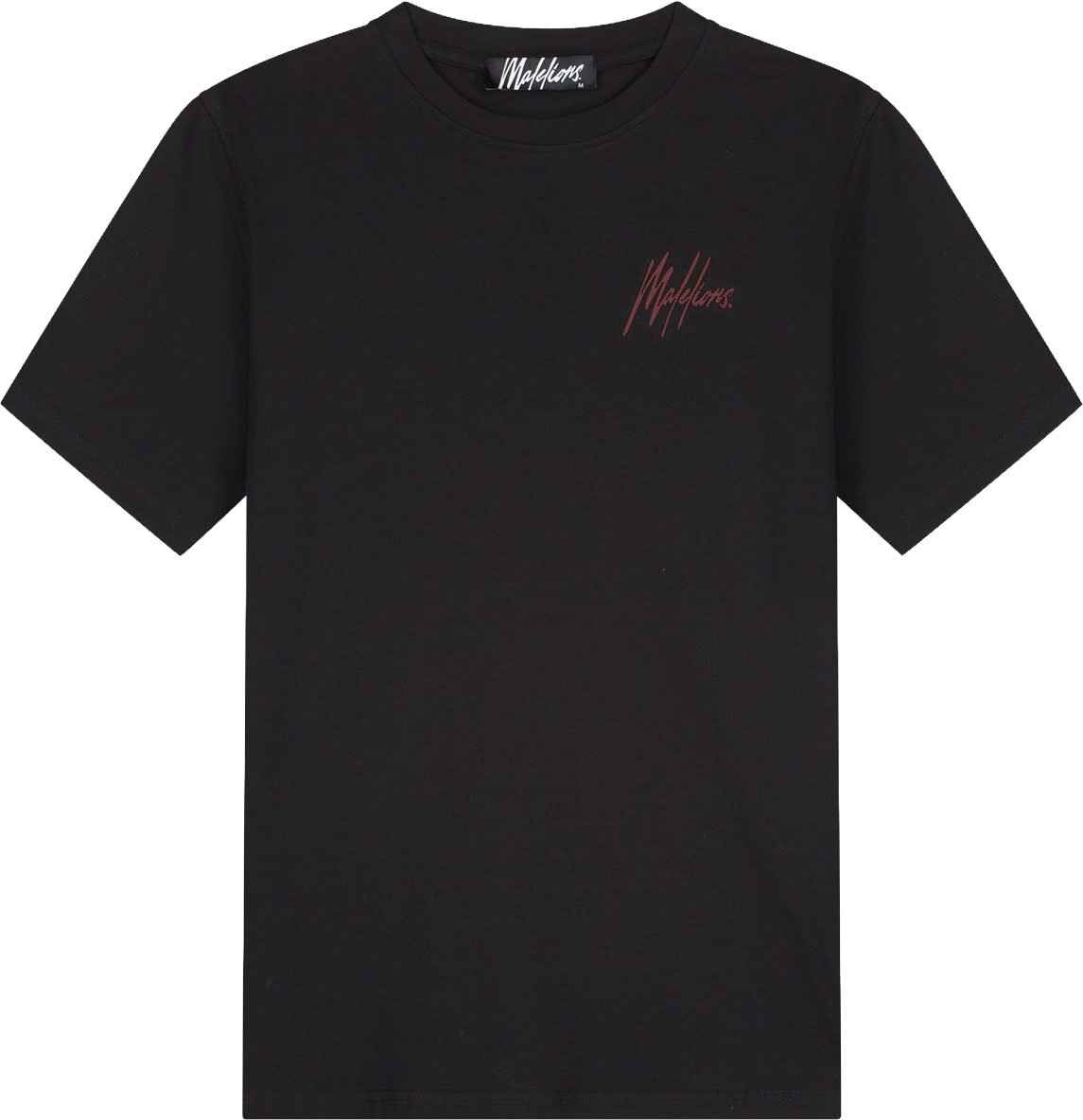 Malelions Men Striped Signature T-Shirt Zwart