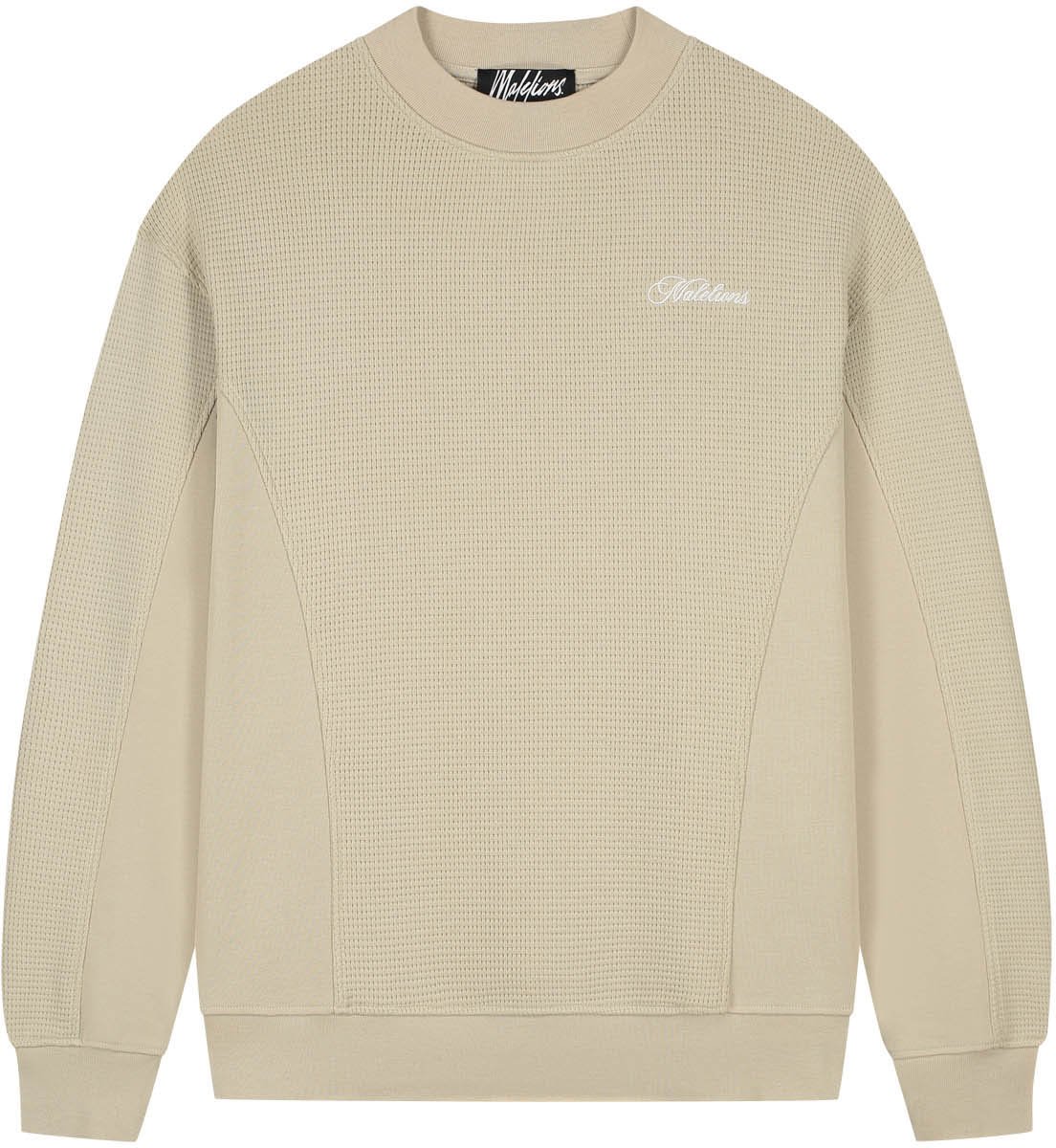 Malelions Malelions Men Waffle Sweater Taupe