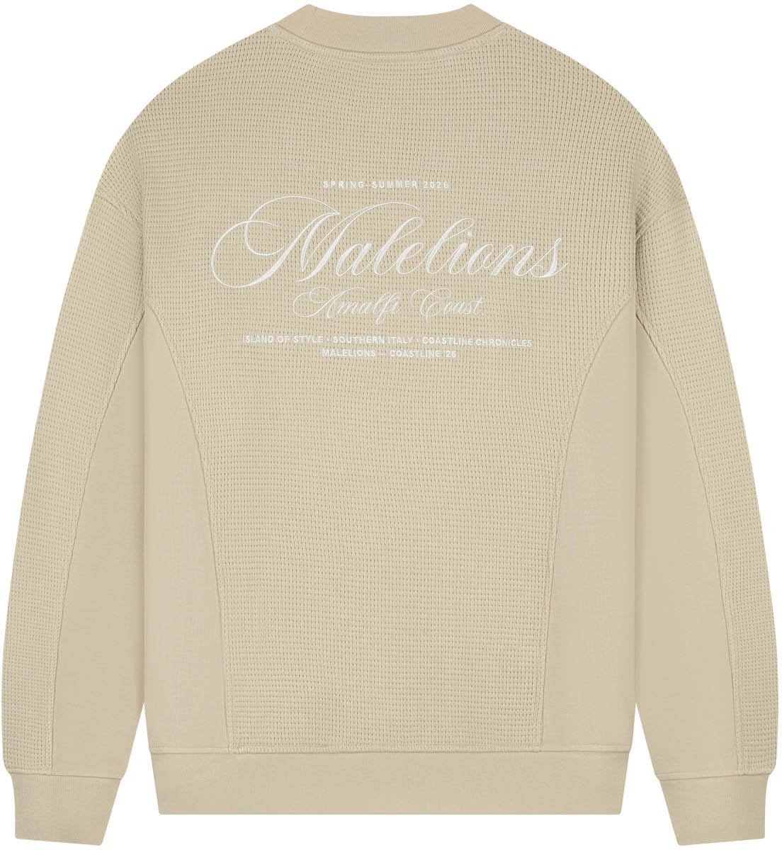 Malelions Malelions Men Waffle Sweater Taupe