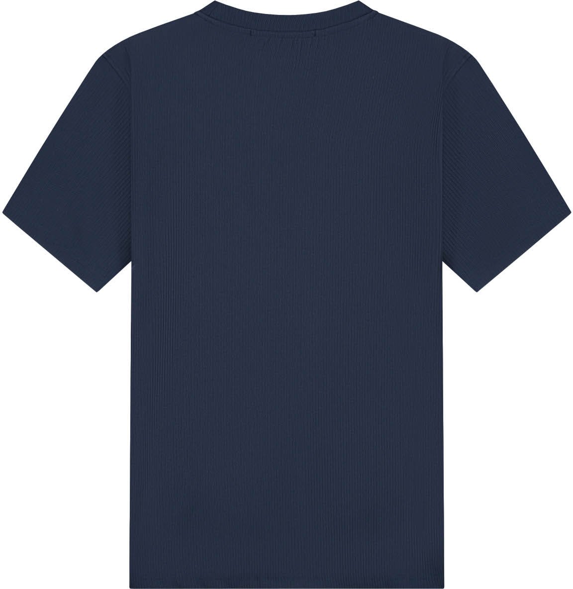 Malelions Malelions Men Ribbed T-Shirt Blauw