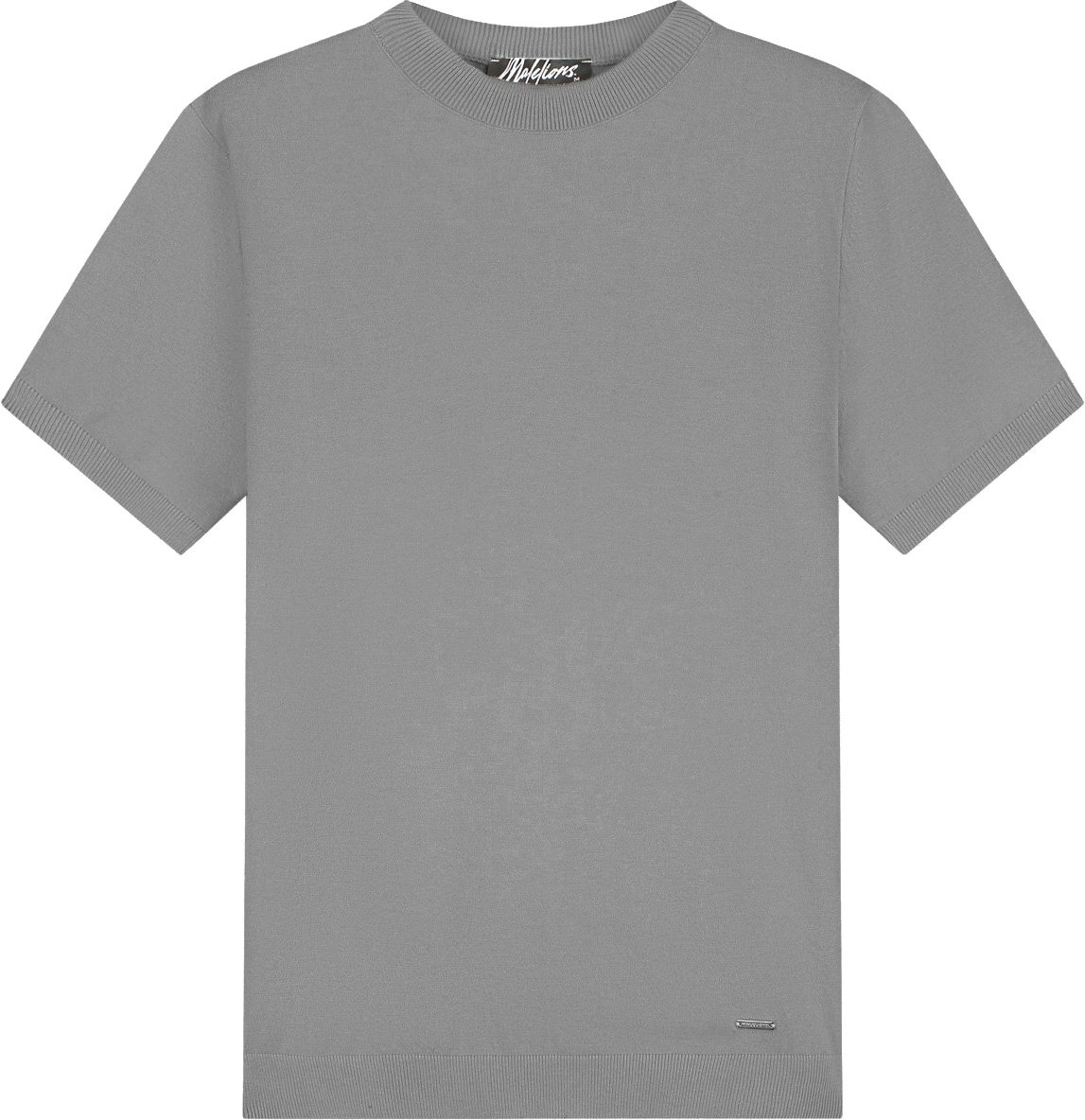 Malelions Men Knitted T-Shirt Grijs
