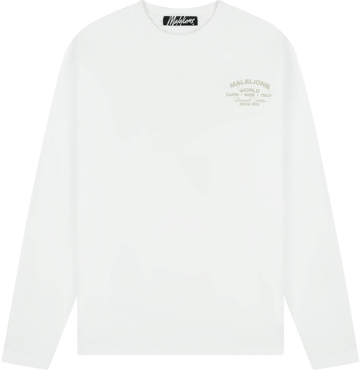 Malelions Malelions Men Permanent Vacation Longsleeve T-Shirt Wit