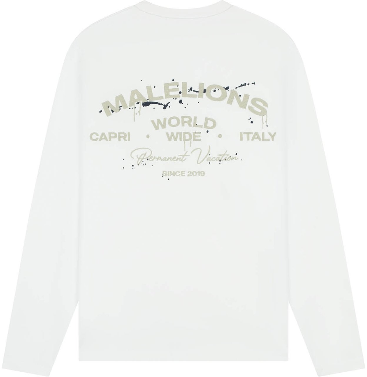 Malelions Malelions Men Permanent Vacation Longsleeve T-Shirt Wit
