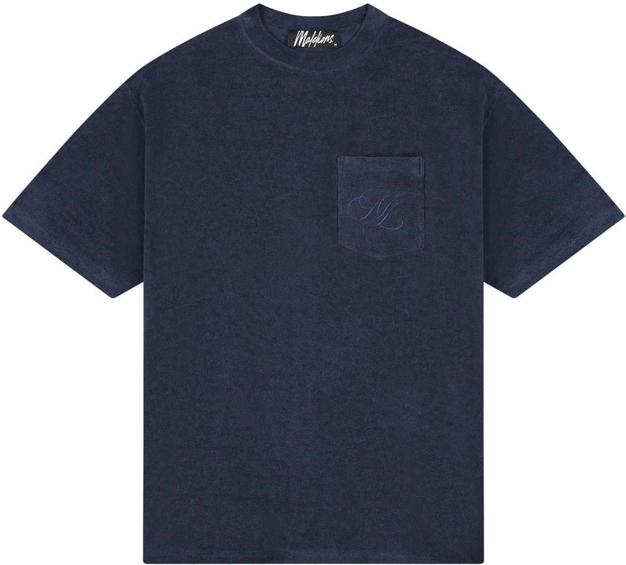 Malelions Malelions Men Emblem Towelling T-Shirt Blauw