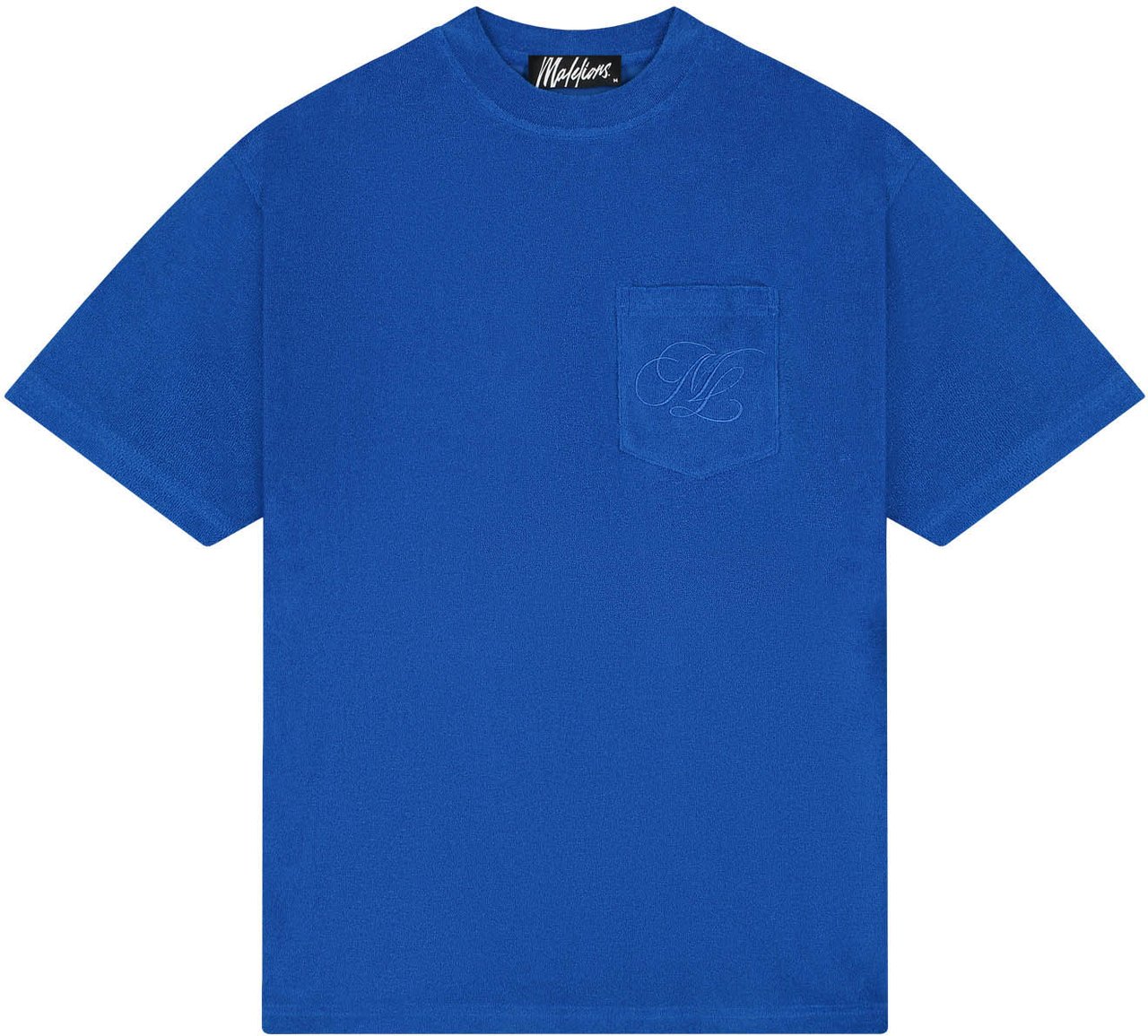 Malelions Men Emblem Towelling T-Shirt Blauw