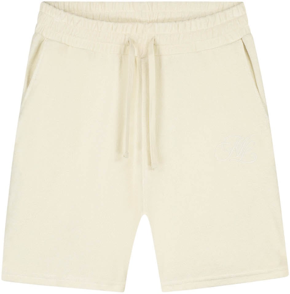Malelions Malelions Men Emblem Towelling Shorts Wit