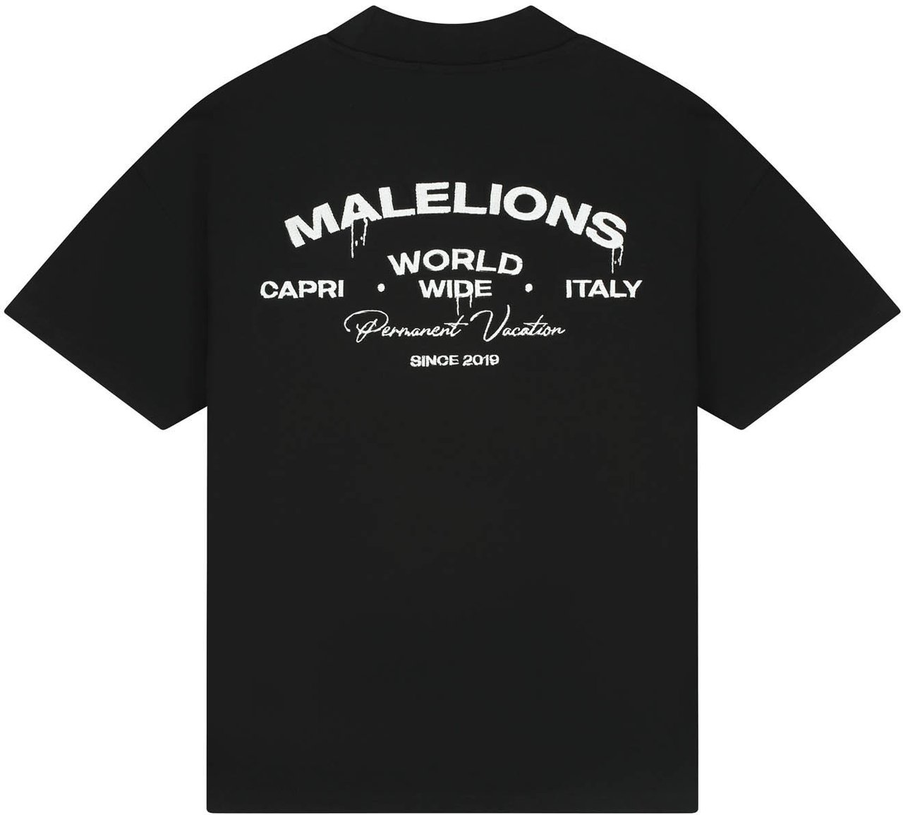 Malelions Malelions Men Permanent Vacation T-Shirt Zwart