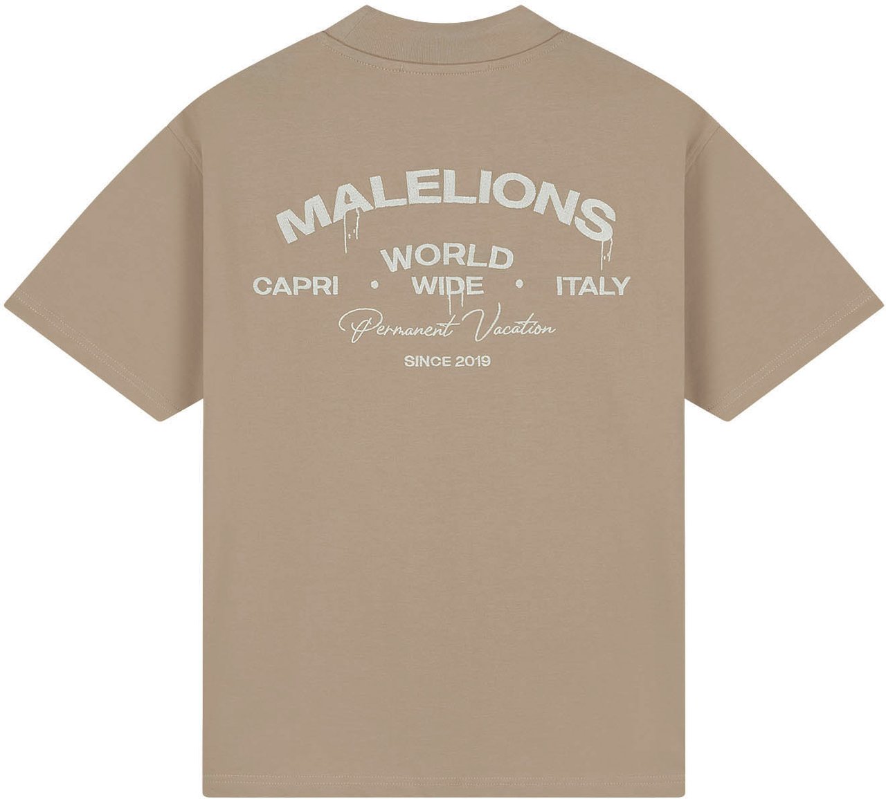 Malelions Malelions Men Permanent Vacation T-Shirt Bruin